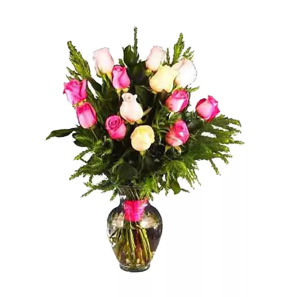 Breathtaking Happy Blooms Flower Vase