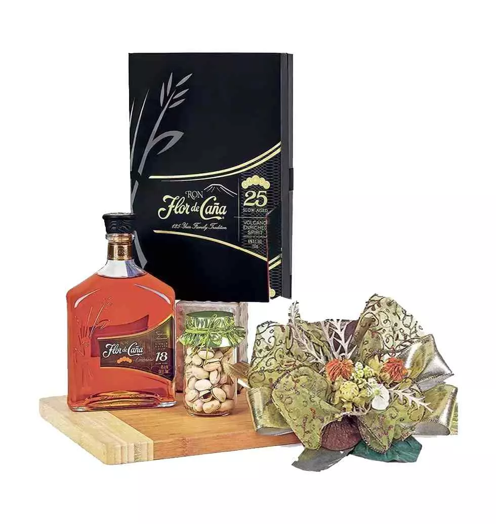 Luxury Rum And Gourmet Snack Gift Set
